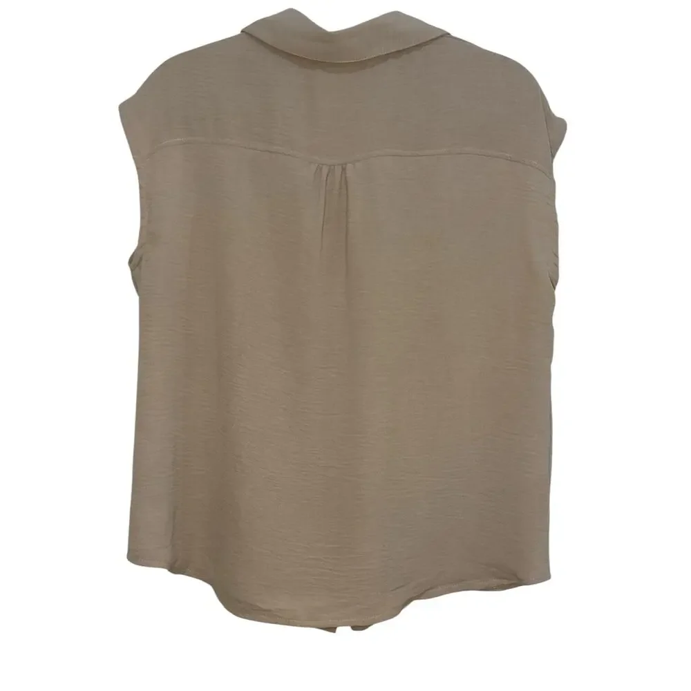 2 Piece Sleeveless Button Down Blouse & Matching Pants-NWT - Picture 4 of 6